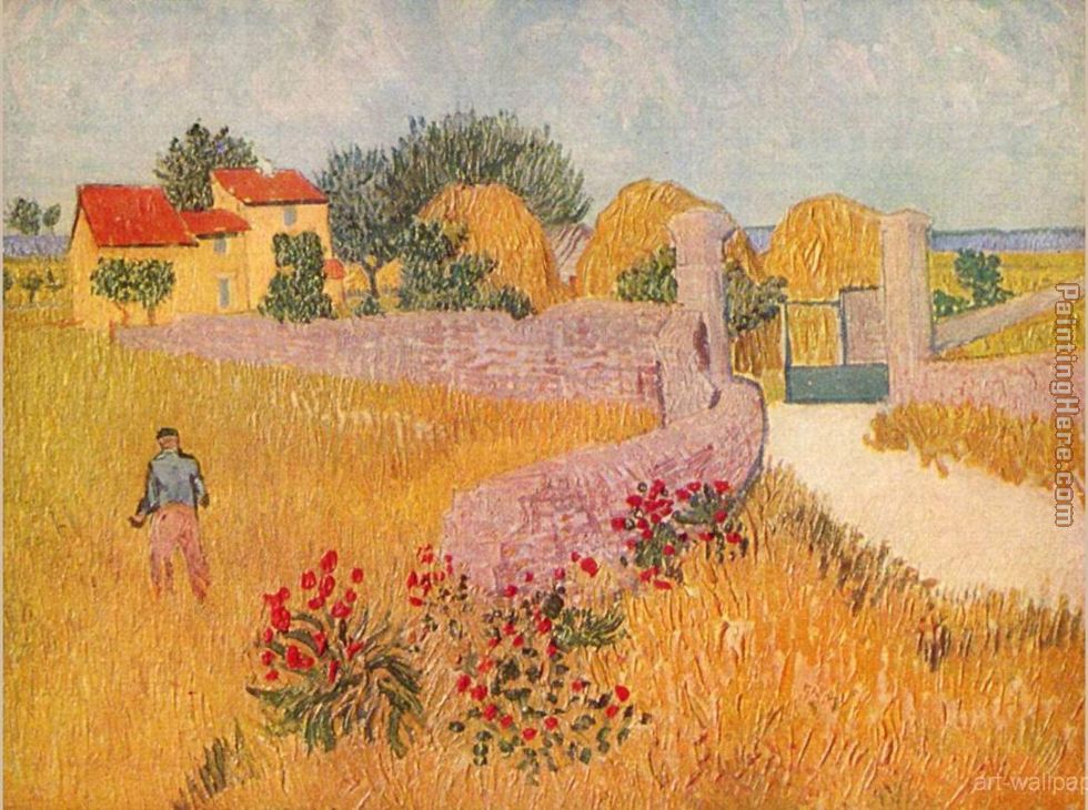 Gateway to the Farm painting - Vincent van Gogh Gateway to the Farm art painting